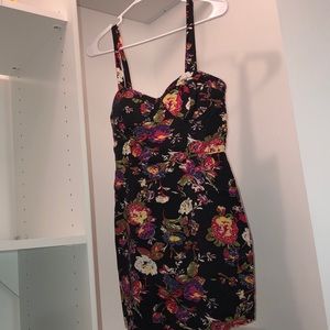 Black floral dress